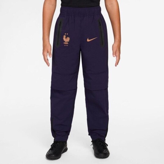 Frankrike Treningsbukser Tech Woven World Cup 2026   Svartblå/Metallic Copper Barn   Nike størrelse L: 147 158 cm