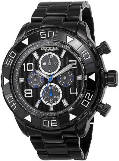 Akribos XXIV Herreklokke AK814BK Divers Sort/Stål Ø49.5 mm Akribos XXIV Herreklokke AK814BK Divers Sort/Stål Ø49.5 mm