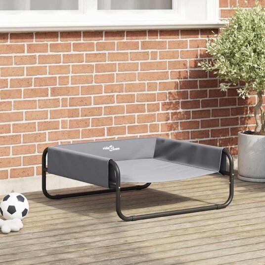 Vidaxl Hundeseng Lysegrå 70 X 70 X 28.5 cm Stål