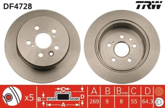 Bremseskive TRW DF4728