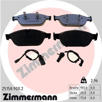 Bremseklosser ZIMMERMANN 25158.900.2