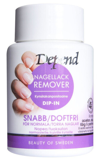 Depend Nagellackremover Snabb/Doftfri Dip-In 75 ml Depend Nagellackremover Snabb/Doftfri Dip-In 75 ml