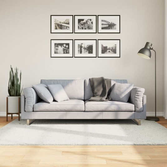 Teppe OVIEDO kort luv kremhvit 140x200 cm 8721012231146