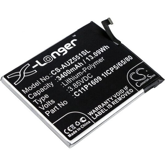 Asus ZC553KL batteri (3400 mAh 3.85 V, Sort)