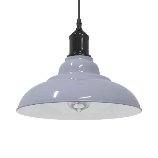 Høydejusterbar E27 Glans Grå Ø 31cm Metall Høydejusterbar E27 Glans Grå Ø 31cm Metall