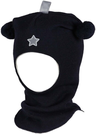 Kivat balaclava med dusker og stjerne Marine (0 1 år) 0 1 år