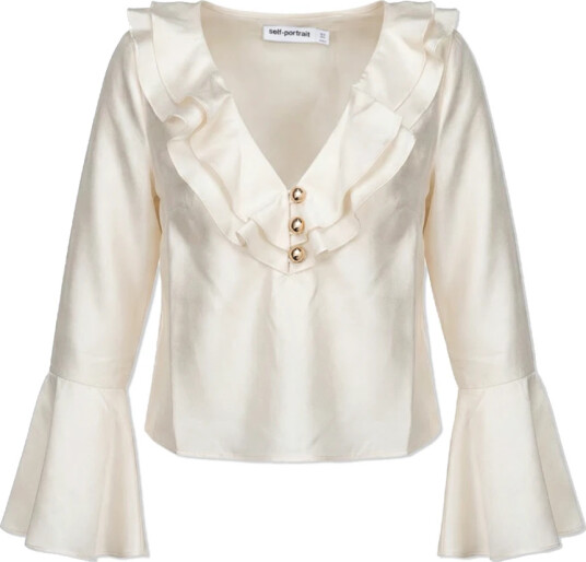 Self Portrait Dame Bluser & Skjorter Beige M, Self Portrait Dame Bluser & Skjorter Beige M,