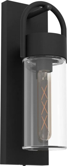 Vegglampe utendørsbelysning Eglo Carraro svart/klar Svart Vegglampe utendørsbelysning Eglo Carraro svart/klar Svart