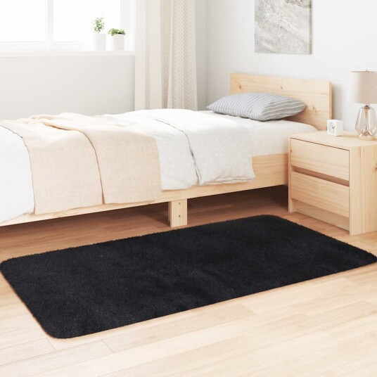 Flossteppe med lang luv NAVARRA svart 80x150 cm polyester 8721158558008 Flossteppe med lang luv NAVARRA svart 80x150 cm polyester 8721158558008
