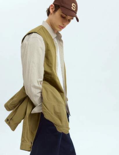Selected Slhrlxlarry Ls Shirt   Beige   XL