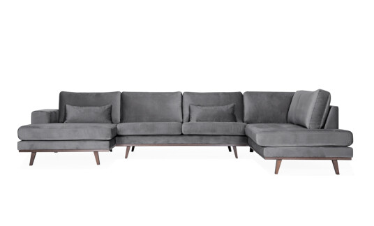 Soffadirekt STOCKHOLM U sofa Høyre Velvet Edition Mørk grå Soffadirekt STOCKHOLM U sofa Høyre Velvet Edition Mørk grå