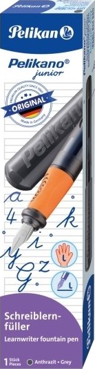 Pelikan 824880, Antracitt, Patronpåfyllingssystem, Blå, Rustfritt Stål, Venstrehendt, Tyskland