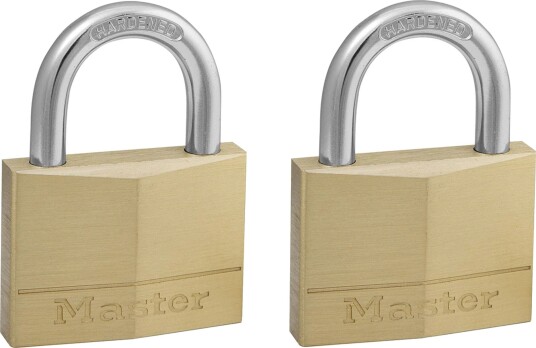 Master Lock Hengelås 150Eurt 50 mm Messing, 2-Pk