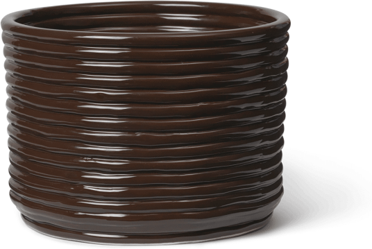 Ferm Living Corduroy krukke Ø20x15 cm Carob Brown Ferm Living Corduroy krukke Ø20x15 cm Carob Brown