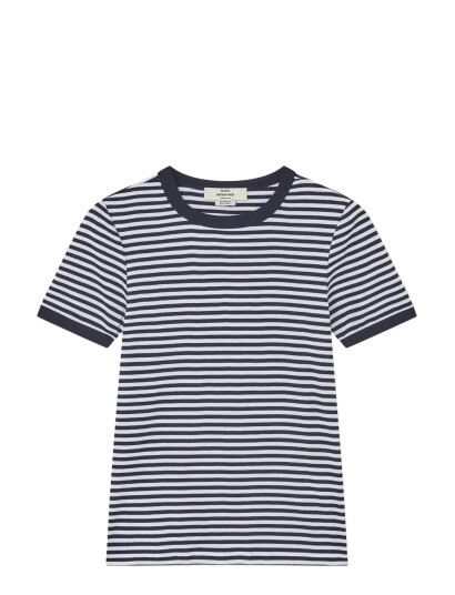 Mads Nørgaard Grace Jersey Stripe June Tee Navy XS