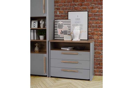 Kommode Meris 41x99 cm Grå/Brun