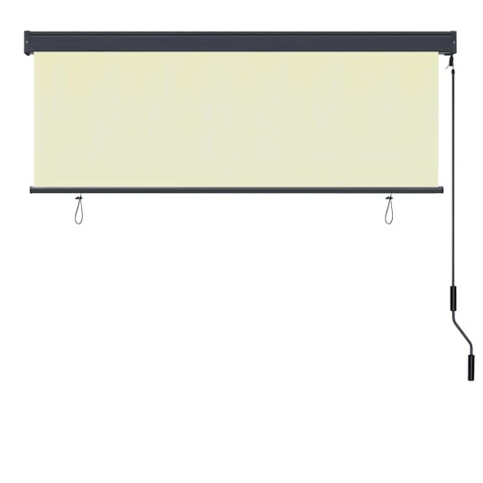 Utendørs Rullegardin Stripete Justerbar Krem 180 x 250 cm stoff