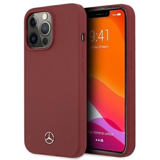 Mercedes Mobildeksel for iPhone 13 Pro / 13 Rød Silikon Hardcase