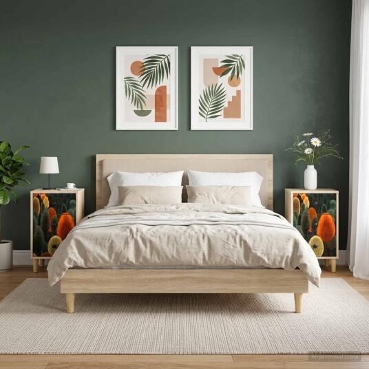 vidaXL Nattbordskap ZAANDAM 2 stk. Sonoma eik 36 x 33 x 60 cm