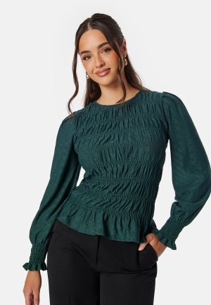 Happy Holly Long Sleeve Smock Top Dark green 32/34 Happy Holly Long Sleeve Smock Top Dark green 32/34