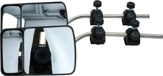 HABA Scope Caravan speilsett ??? Flatt og konvekst glass justerbart blindsone speil ??? 2 stk ??? Svart