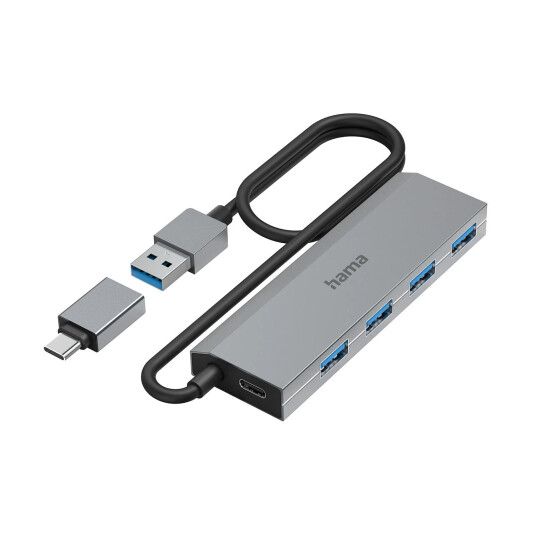 Hama GmbH Dokkingstasjon 4x USB A 5 Gbit/s USB C