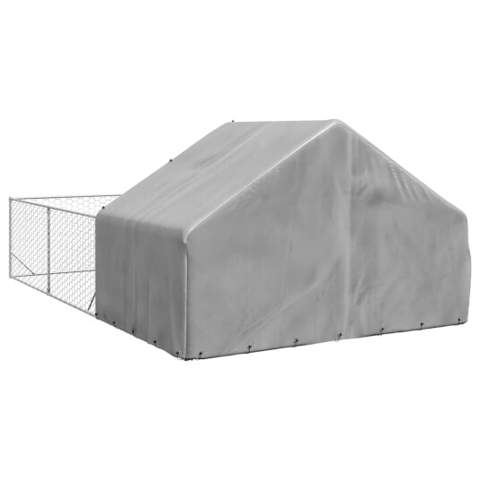 Vidaxl Utendørs Hundekennel Med Løpegård 6X3X1.9 M Galvanisert Stål Vidaxl Utendørs Hundekennel Med Løpegård 6X3X1.9 M Galvanisert Stål