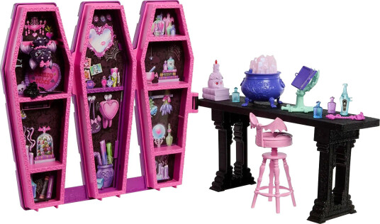 Monster High Draculaura Secret Potion Room Dukke Lekesett Med 12+ Tilbehør Multi Patterned One Size