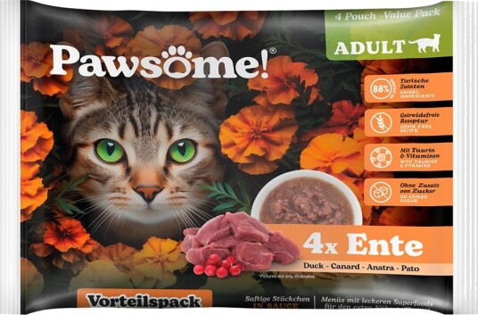 Pawsome Våtfôr Adult Cat And 8 X 85 G