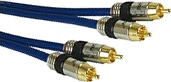 Kindermann 5763000110, 2 X Rca, Hankjønn, 2 X Rca, Hankjønn, 10 M, Blå Kindermann 5763000110, 2 X Rca, Hankjønn, 2 X Rca, Hankjønn, 10 M, Blå