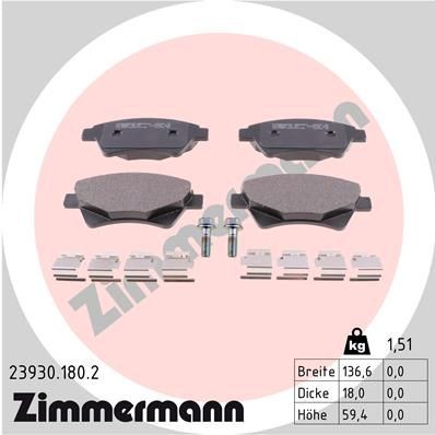 Bremseklosser ZIMMERMANN 23930.180.2