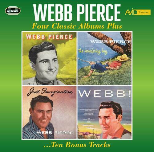 MediaTronixs Webb Pierce : Four Classic Albums Plus CD 2 discs (2020) Pre-Owned