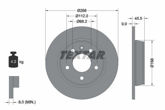 Bremseskive TEXTAR 92074303 Bremseskive TEXTAR 92074303