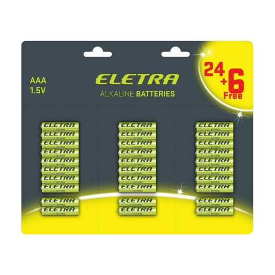 ELETRA AAA BATTERIER, 30 STK