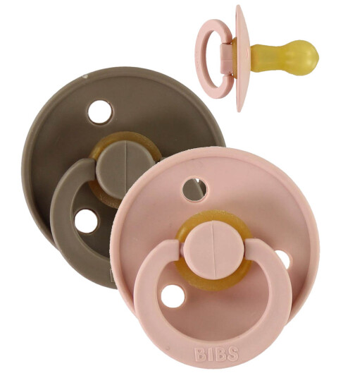 BIBS Smokk Colour 2-pack Lateks Størrelse 2 Dark Oak/Blush
