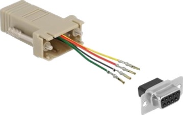 Delock Assembly Kit Seriell Adapter Db-9 Hunn Skrubar Til Rj-11/Rj-14 Hunn Individually Assignable Serial Interface Grå