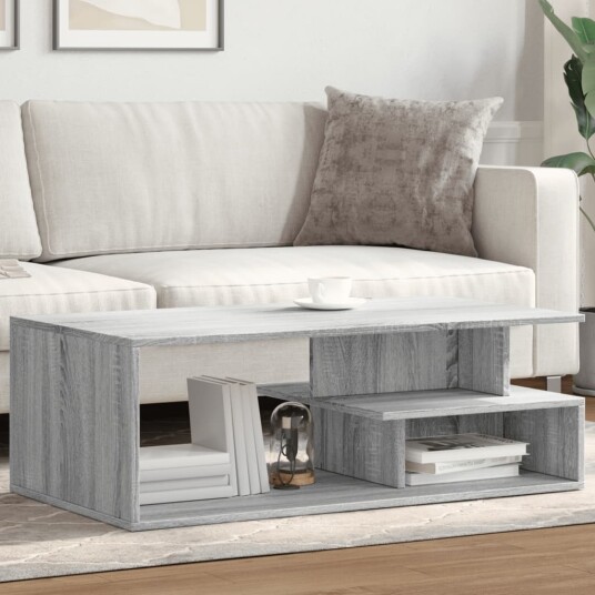Salongbord grå sonoma 102x55x35 cm konstruert tre 848015
