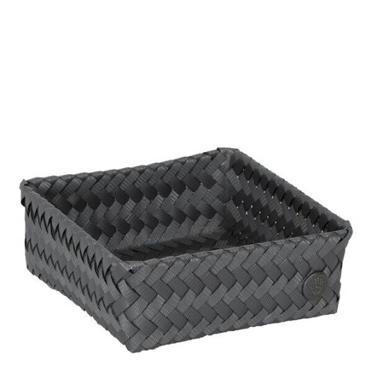 Handed By Fit Square oppbevaringskurv 18x18x7 cm dark grey Handed By Fit Square oppbevaringskurv 18x18x7 cm dark grey
