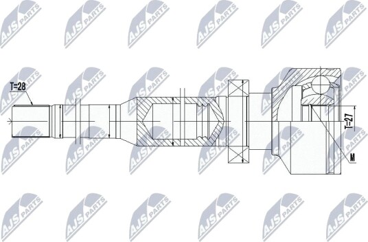 Nty Drivknute drivaksel NTY NPW VV 102