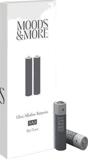 Moods & More   AAA batteri 12 stk svart