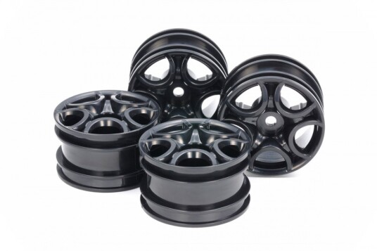 TAMIYA 51659 C SHAPED 10 SPOKE WHEEL BLACK 4PCS