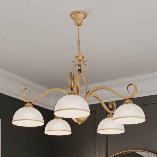 EMIBIG LIGHTING Hengelampe Wivara 5 5 lyskilder gull EMIBIG LIGHTING Hengelampe Wivara 5 5 lyskilder gull
