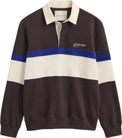 Gant Striped Sweat Heavy Rugger   Brown   XXXL