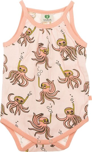 Småfolk Singlettbody blekksprut lyserosa (74 cm)