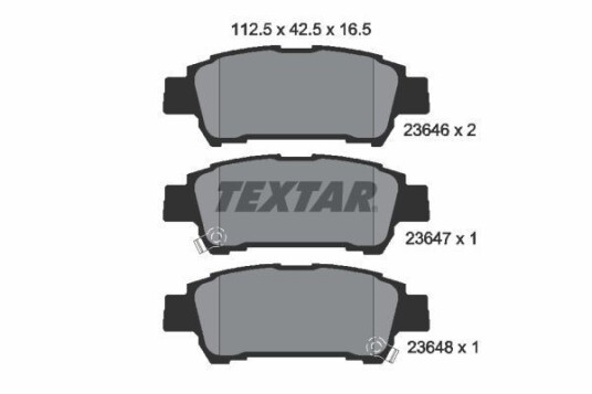 Bremseklosser TEXTAR 2364601 Bremseklosser TEXTAR 2364601