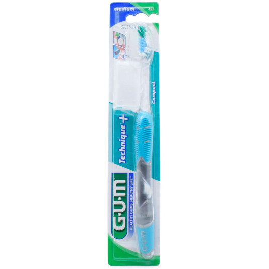 GUM Technique+ Compact 493 Tannbørste Medium