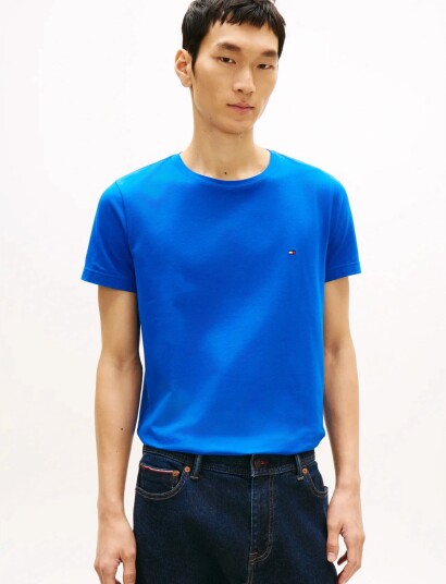 Tommy Hilfiger Stretch Slim Fit Tee Blue S Tommy Hilfiger Stretch Slim Fit Tee Blue S