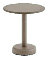 Muuto Linear Steel Utendørs Salongbord Ø42 Taupe