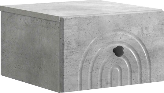 Vegghengt Nattbord Betonggrå 33 x 34,5 x 20 cm Konstruert tre