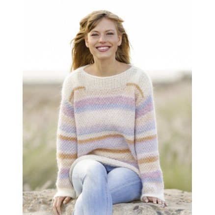 Forever Young by DROPS Design Genser Strikkeoppskrift str S XXXL